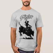 T-shirt Rodeo de cavalier de taureau (Devant)
