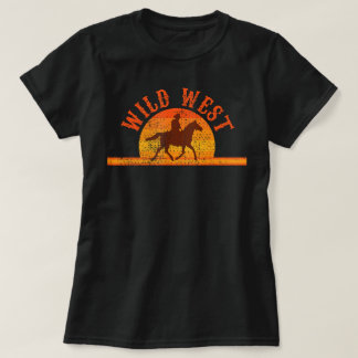 T-shirt Rodéo de cow-boy occidental chevaux de campagne