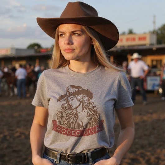 T-shirt Rodeo Diva Fille branchée Western Graphic