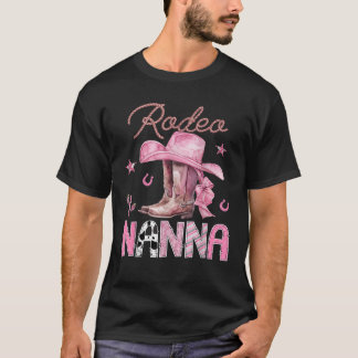 T-shirt Rodeo Nanna Boots rose Coquette CowGirl Anniversai