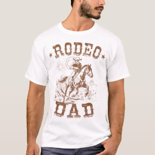 T-shirt Rodeo Papa Western Cowboy Daddy Famille Correspond