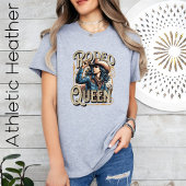 T-shirt Rodéo Queen, Cadeau de fille, Boss de fille bleu