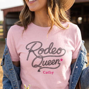 T-shirt Rodeo Reine Rose Personnalisée pour l'Enterrement