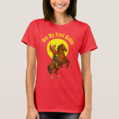 T-shirt Rodéo Rétro Girl Sur Cheval (Devant)