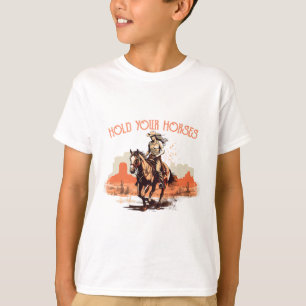 T-shirt Rodéo vintage Cowboy Tenez vos chevaux Horseback R