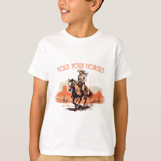 T-shirt Rodéo vintage Cowboy Tenez vos chevaux Horseback R