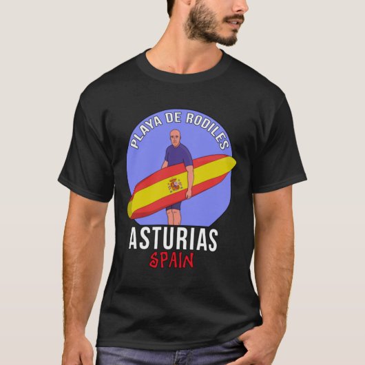 T-shirt Rodiles Beach Asturias Espagne (Devant)