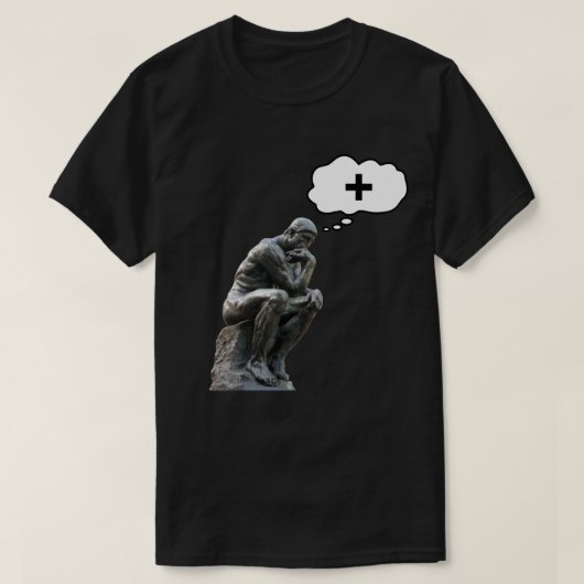 T-shirt Rodin's Thinker Statue - Penser positif (Design devant)