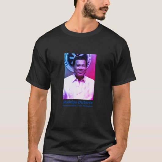 T-shirt Rodrigo Duterte, 16ème Président des Philippines (Devant)