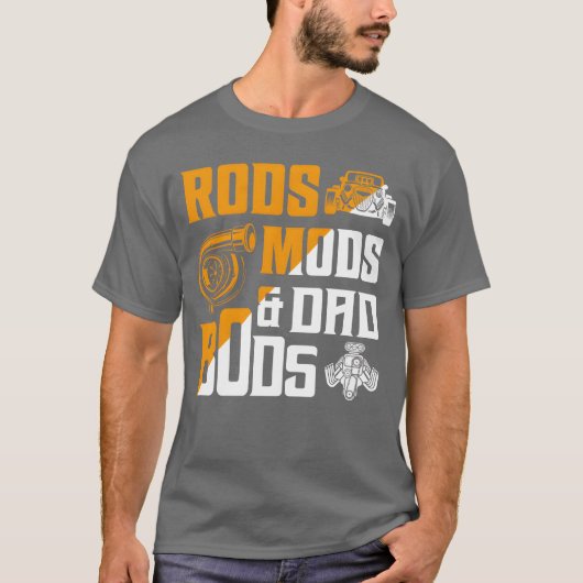 T-shirt Rods Mods Dad Bods Classic Retro Car friends frien (Devant)