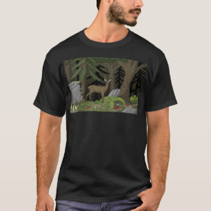 T-shirt Roe Deer Dans Les Forêts Européennes. Allemagne.