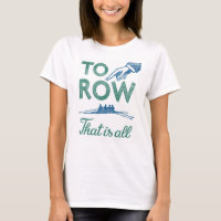 T-shirt roeien - naar de rij is alleen blauw sculp