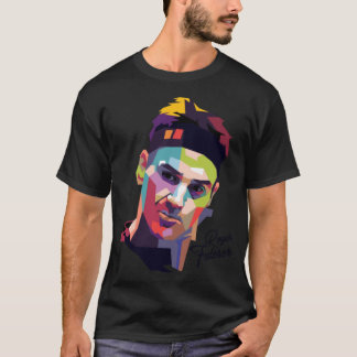T-shirt Roger Federer Portrait d'art pop _