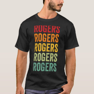 T-shirt Rogers County Oklahoma Rainbow Text Design
