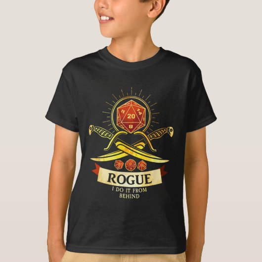T-shirt Rogue Fantasy Gamer Rpg Cl  (Devant)