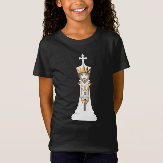 T-shirt roi blanc (Devant)
