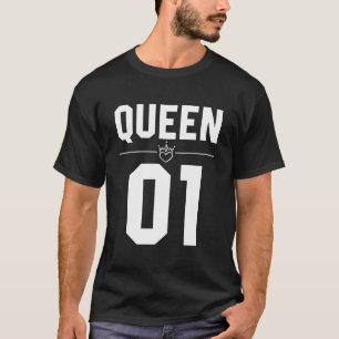 T-shirt Roi blanc et reine 01