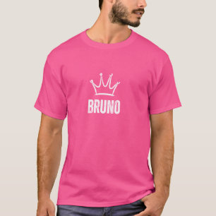T-shirt Roi Bruno Couronne - Prénom personnalisé Anniversa