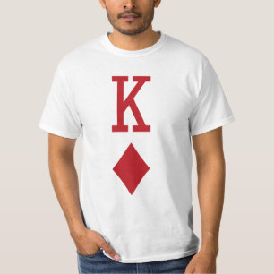 T-shirt Roi de carte de jeu rouge de diamants