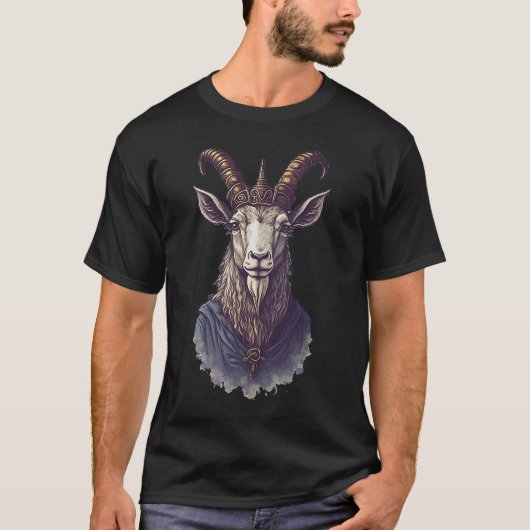 T-shirt Roi de chèvre royal avec couronne (Devant)