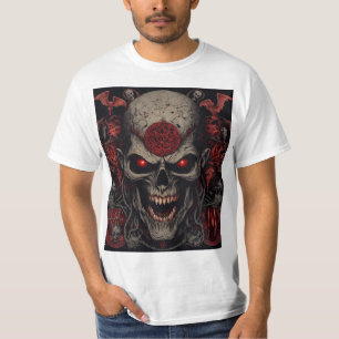 T-shirt Roi de crâne infernal – Crâne de démon d'horreur s