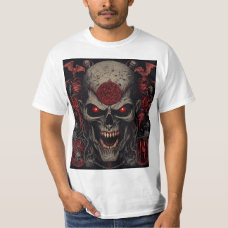 T-shirt Roi de crâne infernal – Crâne de démon d'horreur s