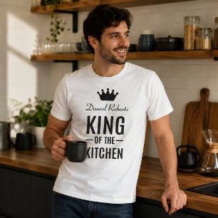 T-shirt Roi de la cuisine personnalisé avec nom personnali