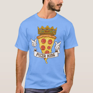 T-shirt Roi de la pizza Illustration amusante Pizza avec c