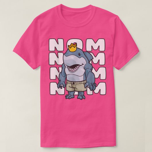 T-shirt Roi de l'océan Affamé requin bébé Nom Nom été (Design devant)