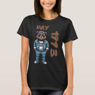 T-shirt Roi de Mai Maître Gril Ours Amateur BBQ Papa Anniv