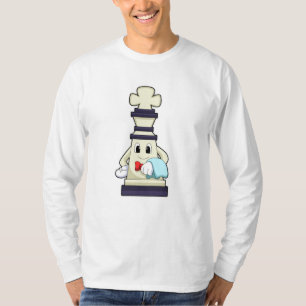 T-shirt Roi de pièce d'échecs en serveur avec serviette