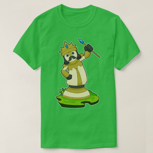 T-shirt Roi de pièce d'échecs Lance Échecs (Design devant)