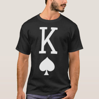 T-shirt Roi de Pique Noir et Blanc Jeu de Cartes