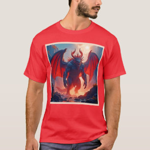 T-shirt Roi Démon : Art de l'Ombre du Dragon Éternel