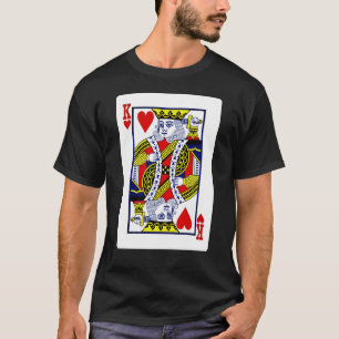T-shirt Roi des Coeurs du jeu traditionnel de cartes
