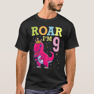 T-shirt Roi Dinosaure Danser Joyeux Ma Voie d'anniversaire
