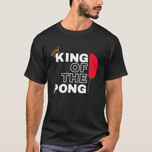 T-shirt ROI DU Champion de PING Ping Pong pour hommes (Devant)