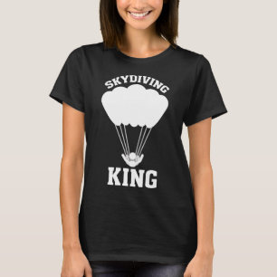 T-shirt Roi du parachutisme Illustration Silhouette de par