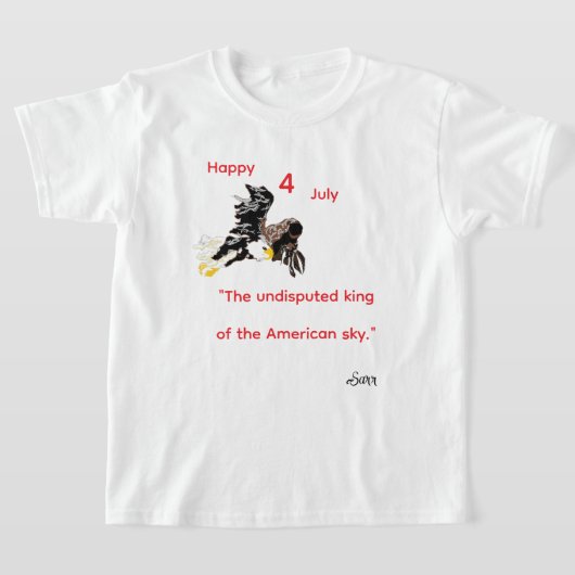 T-Shirt : Roi indiscuté, l'Aigle Chauve. (Poser)