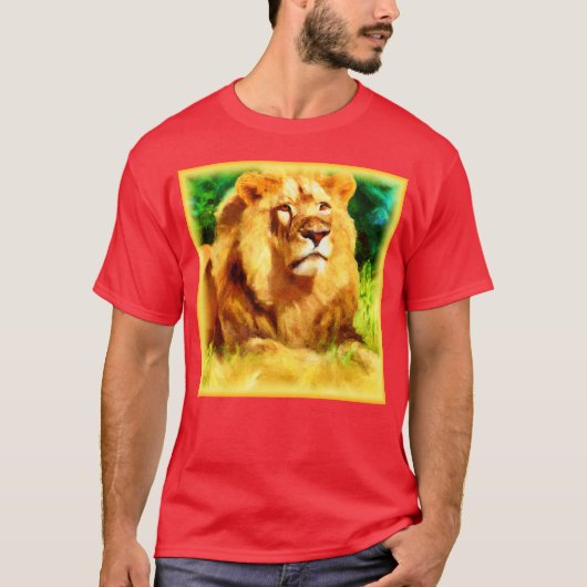 T-shirt Roi Lion Dans La Forêt. Commandez dès maintenant (Devant)