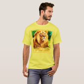 T-shirt Roi Lion Dans La Forêt. Commandez dès maintenant (Devant entier)