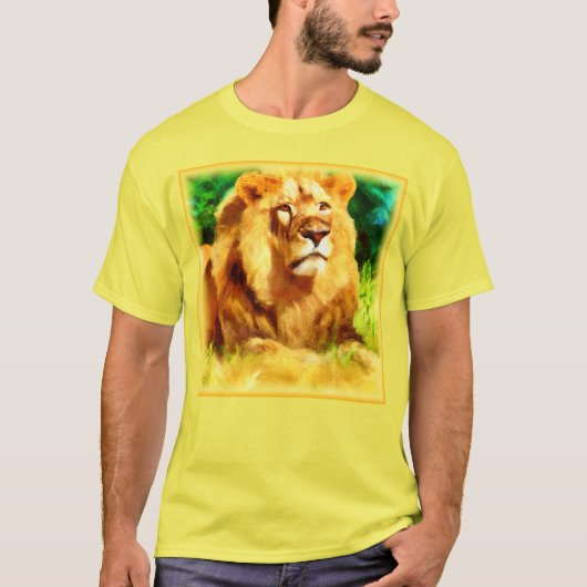 T-shirt Roi Lion Dans La Forêt. Commandez dès maintenant (Devant)