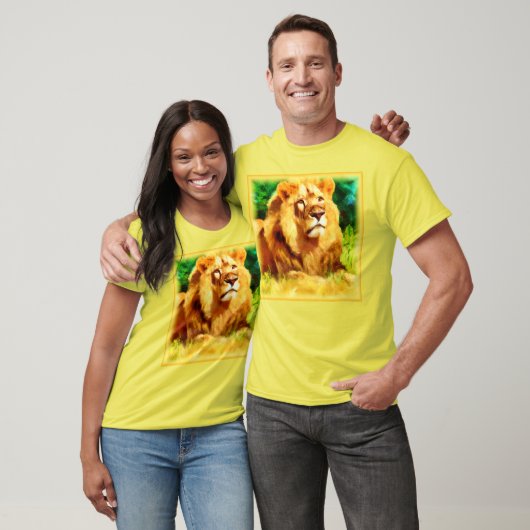 T-shirt Roi Lion Dans La Forêt. Commandez dès maintenant (Unisexe)