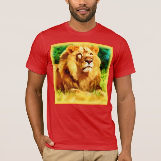 T-shirt Roi Lion Dans La Forêt. Commandez dès maintenant (Devant)