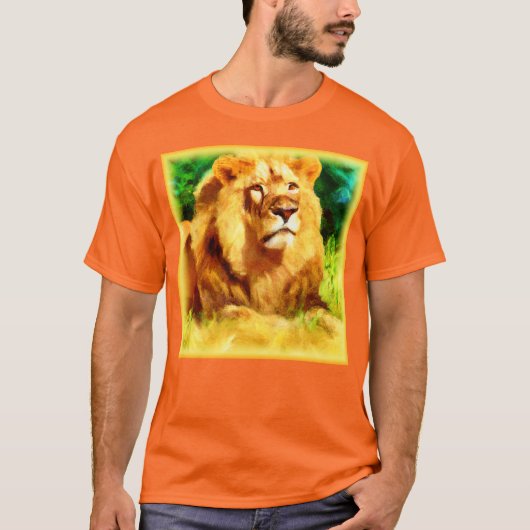 T-shirt Roi Lion Dans La Forêt. Commandez dès maintenant (Devant)