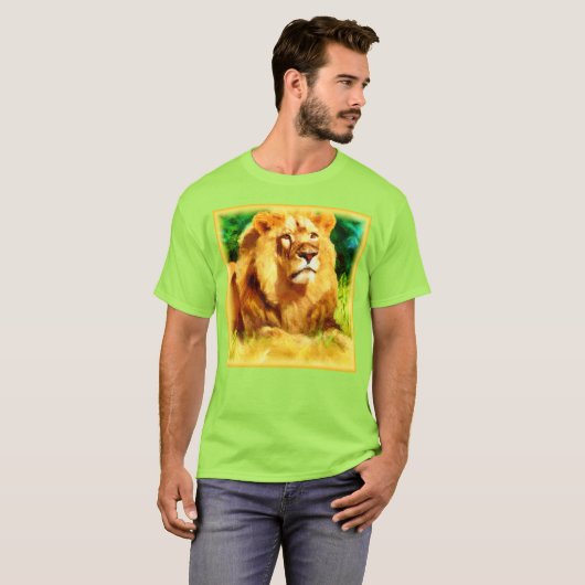 T-shirt Roi Lion Dans La Forêt. Commandez dès maintenant (Devant entier)
