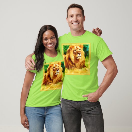 T-shirt Roi Lion Dans La Forêt. Commandez dès maintenant (Unisexe)