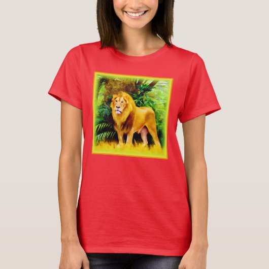T-shirt Roi Lion Dans La Jungle. Commandez dès maintenant (Devant)