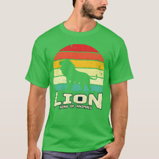 T-shirt Roi Lion Des Animaux rétro