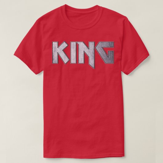 T-shirt Roi métallique lourd (Design devant)